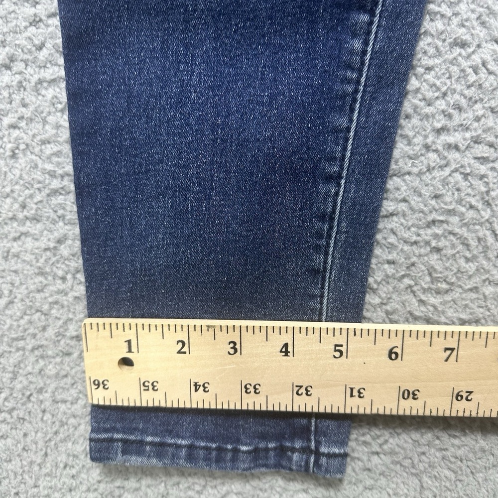 Royalty For Me Jeans Womens Size 10 Blue Denim Solid Mid Rise Distressed Mom Y2K - Picture 6 of 9